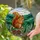 Red Squirrel Pine Cone Natural Landscape - Colorful Stained Glass Forest Animal Design Stained Glass Suncatcher - 2
