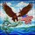 Bald Eagle American Flag Soaring Art - Patriotic Home Decor Gift for Fathers Day Stained Glass Suncatcher - 5