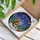 Fluffy Squirrel Gift Box Stained Glass - Winter Forest Night Sky Christmas Holiday Decor Stained Glass Suncatcher - 3