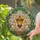 Tiffany Style Vintage Lantern Stained Glass - Glowing Light Sky Mosaic & Green Foliage Stained Glass Suncatcher - 2