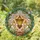 Tiffany Style Vintage Lantern Stained Glass - Glowing Light Sky Mosaic & Green Foliage Stained Glass Suncatcher - 1