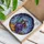 Green Witch Jack-O-Lantern Pumpkins Autumn Leaves - Starry Night Fall Fantasy Art Stained Glass Suncatcher - 3