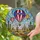 Stained Glass Hot Air Balloon Desert Landscape Saguaro Cacti - Jewel Tone Art Decor Stained Glass Suncatcher - 2