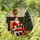 Jovial Santa Claus Christmas Tree Stained Glass Fireplace - Holiday Home Decor Gift Stained Glass Suncatcher - 1