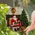 Jovial Santa Claus Christmas Tree Stained Glass Fireplace - Holiday Home Decor Gift Stained Glass Suncatcher - 2