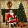 Jovial Santa Claus Christmas Tree Stained Glass Fireplace - Holiday Home Decor Gift Stained Glass Suncatcher - 5