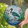 Ibis Bird Stained Glass Tiffany Style Art - Marsh Grass Rippling Water Sky Sun Scene Stained Glass Suncatcher - 2