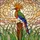 Exotic Stained Glass Bird on Wooden Post with Grass - Tiffany Home Decor Gift Stained Glass Suncatcher - 5
