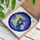 Young Witch Sleeping Golden Crescent Moon Swirling Clouds - Celestial Night Sky Gift Stained Glass Suncatcher - 3