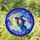 Young Witch Sleeping Golden Crescent Moon Swirling Clouds - Celestial Night Sky Gift Stained Glass Suncatcher - 1