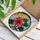 Ruby Red Hibiscus Flower Stained Glass Mosaic Sun - Jewel Tone Floral Bloom Art Stained Glass Suncatcher - 3