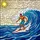 Muscular Surfer Man Riding Wave - Stained Glass Ocean Sun Art Coastal Decor Stained Glass Suncatcher - 5
