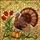 Majestic Turkey Stained Glass Art with Pumpkins & Autumn Flowers - Thanksgiving Decor Gift Stained Glass Suncatcher - 5