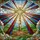 Radiant Christian Cross Stained Glass Mosaic Art - Glowing Tiffany Style Jewel Tones Rays Stained Glass Suncatcher - 5