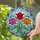 Tiffany Stained Glass Red Tulip Lotus Flowers - Floral Bloom Mosaic Jewel Tone Art Decor Stained Glass Suncatcher - 2