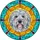 Shaggy Old English Sheepdog Stained Glass Art with Halo, Teal Ruby Ornate Border Dog Lover Gift Stained Glass Suncatcher - 5
