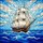 Majestic Multi-Masted Tall Ship Galleon Ocean Waves Sky Clouds Tiffany Glass Art Stained Glass Suncatcher - 5