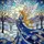 Winter Angel Snowflake Stained Glass - Tiffany Style Blue Gold Gown Winter Landscape Art Stained Glass Suncatcher - 5
