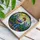 Young Child Picking Blueberries Basket Sun Field Tiffany Stained Glass Art Stained Glass Suncatcher - 3