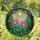 Pink Peony Flowers Tiffany Stained Glass Mosaic - Radiant Sun Forest Canopy Art Decor Glowing Stained Glass Suncatcher - 1