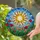 Radiant Sun Stained Glass Garden Art - Blooming Tulips Tiffany Jewel Tones Mosaic Sky Stained Glass Suncatcher - 2