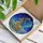 Golden Dragon Stained Glass Night Sky Winter Landscape - Fantasy Dragon Lover Gift Stained Glass Suncatcher - 3