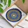 Symmetrical Stained Glass Floral Mandala - Tiffany Jewel Tone Mosaic Window Decor Accent Stained Glass Suncatcher - 3