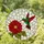 Green Hummingbird Red Flower Tiffany Stained Glass Mosaic Densely Detailed Jewel Tone Stained Glass Suncatcher - 1