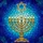 Golden Menorah Star of David Stained Glass Mosaic Art Jewel Tone Home Window Decor Stained Glass Suncatcher - 5