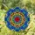Tiffany Style Stained Glass Red Flower Star Mandala Blue Floral Geometric Intricate Mosaic Art Stained Glass Suncatcher - 1