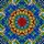 Tiffany Style Stained Glass Red Flower Star Mandala Blue Floral Geometric Intricate Mosaic Art Stained Glass Suncatcher - 5