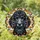Black Standard Poodle Stained Glass Mosaic Art with Curly Fur – Iridescent Tiffany Style Stained Glass Suncatcher - 1