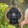 Black Standard Poodle Stained Glass Mosaic Art with Curly Fur – Iridescent Tiffany Style Stained Glass Suncatcher - 2