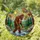 Bigfoot Sasquatch Tiffany Style Stained Glass Forest Stream Nature Sun Landscape Art Stained Glass Suncatcher - 1