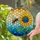 Plump Honeybee Sunflower Stained Glass Honeycomb Mosaic Tiffany Jewel Tone Intricate Art Stained Glass Suncatcher - 2
