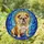 English Bulldog Stained Glass Tiffany Cosmic Mosaic Art with Radiant Halo Detailed Patterns Stained Glass Suncatcher - 1