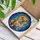 English Bulldog Stained Glass Tiffany Cosmic Mosaic Art with Radiant Halo Detailed Patterns Stained Glass Suncatcher - 3