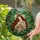 Woman Auburn Hair Stained Glass Forest Landscape Wreath Butterfly Star Flowers Stained Glass Suncatcher - 2