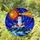 Tiffany Style Lighthouse Coastline Swirling Sky Sun Ocean Waves Craggy Rocks Art Stained Glass Suncatcher - 1