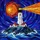 Tiffany Style Lighthouse Coastline Swirling Sky Sun Ocean Waves Craggy Rocks Art Stained Glass Suncatcher - 5