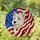 West Highland White Terrier American Flag Stained Glass Art - Patriotic Independence Day Gift Stained Glass Suncatcher - 1