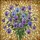 Lush Naturalistic Pansy Flowers Bouquet Stained Glass - Tiffany Style Jewel Tones Mosaic Stained Glass Suncatcher - 5