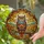Horned Owl Stained Glass Tiffany Style - Autumn Leaves Tree Branch Window Decor Art Stained Glass Suncatcher - 2