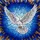 White Dove In Flight Stained Glass Art - Tiffany Style Starburst Mosaic, Intricate Lead Lines Stained Glass Suncatcher - 5