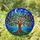 Stained Glass Tree of Life Moon Stars Night Sky Landscape - Tiffany Style Colorful Mosaic Art Stained Glass Suncatcher - 1