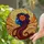 Blue Face Woman Profile Stained Glass Tiffany Style Jewel Tone Mosaic Intricate Patterns Stained Glass Suncatcher - 2
