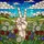 Intricate Peace Sign Hand Wildflower Meadow Green Hills Blue Sky Tiffany Glass Art Stained Glass Suncatcher - 5
