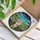 Intricate Peace Sign Hand Wildflower Meadow Green Hills Blue Sky Tiffany Glass Art Stained Glass Suncatcher - 3