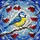 Blue Tit Bird Stained Glass Winter Snow Scene with Red Berries & Frost Decor Stained Glass Suncatcher - 5