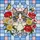 Grey White Cat Molly Name Amber Eyes Butterfly Bee Tiffany Stained Glass Sky Mosaic Art Stained Glass Suncatcher - 5